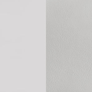 English Elm Buckley Queen Bed Gloss White Faux Leather Tufted Headboard with LED Ambient Frame B062S01943