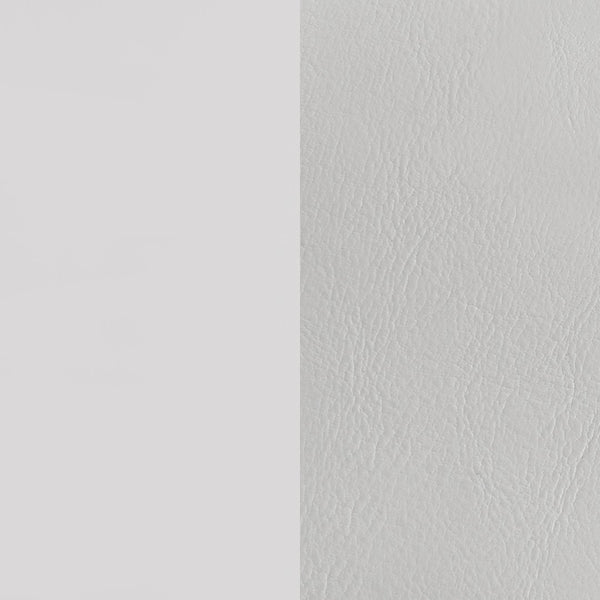 English Elm Buckley Faux Leather Tufted Panel Bed with LED Lighting and Gloss White Frame B062S01944