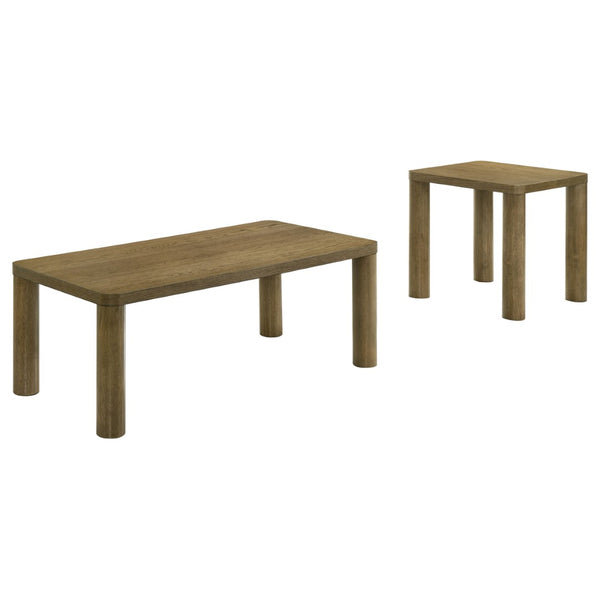 English Elm Bryant White Oak Veneer Coffee and End Table Set for Modern Living Rooms B062S01950
