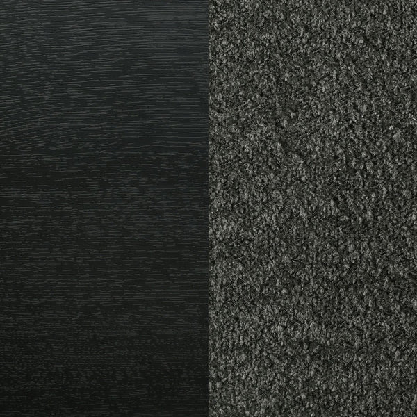 English Elm Burton Burnished Black Chenille Upholstered King Bedroom Set with Brass Hardware B062S01956