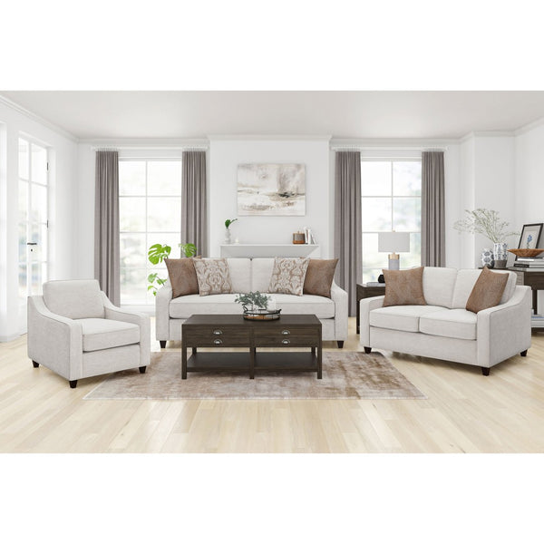 English Elm Mackenzie Chenille Living Room Set with Tailored Arms and Foam Cushion Seating B062S01960