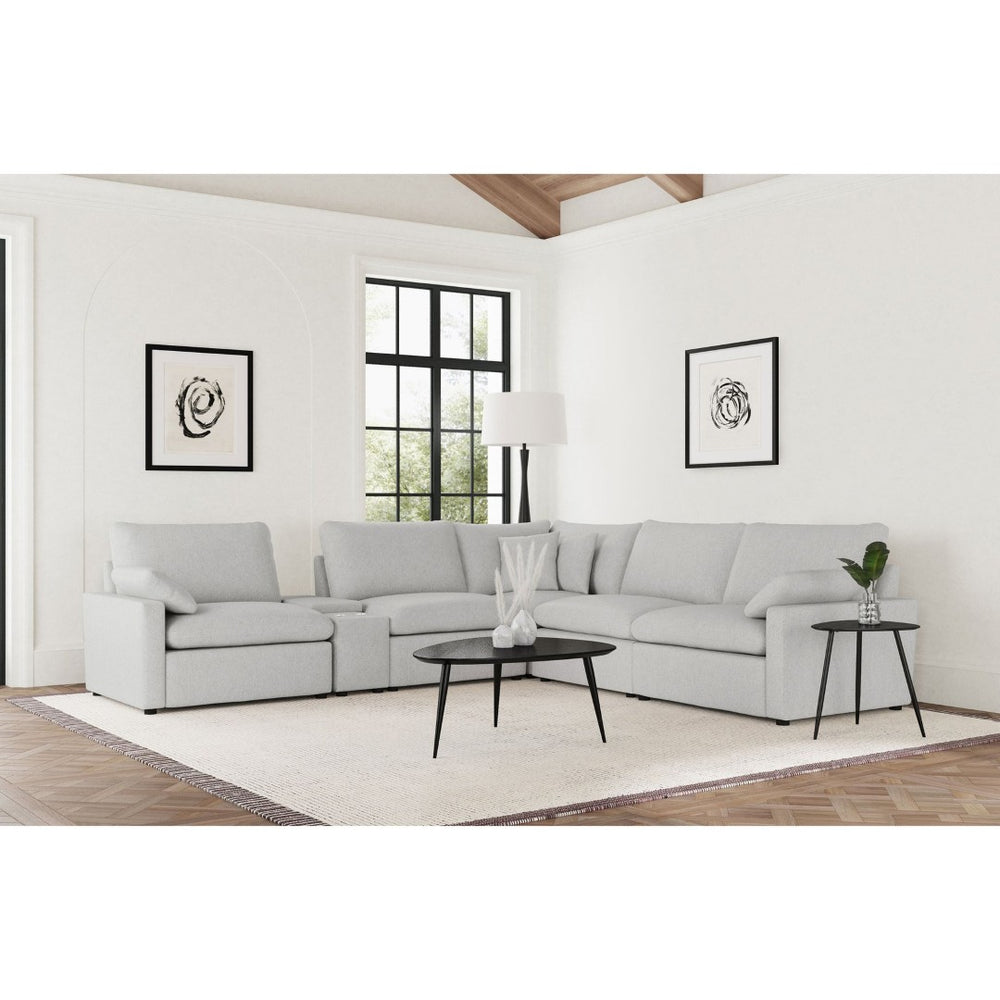 English Elm Hollander Modular Power Reclining Sectional with Storage Console for Living Rooms B062S01962