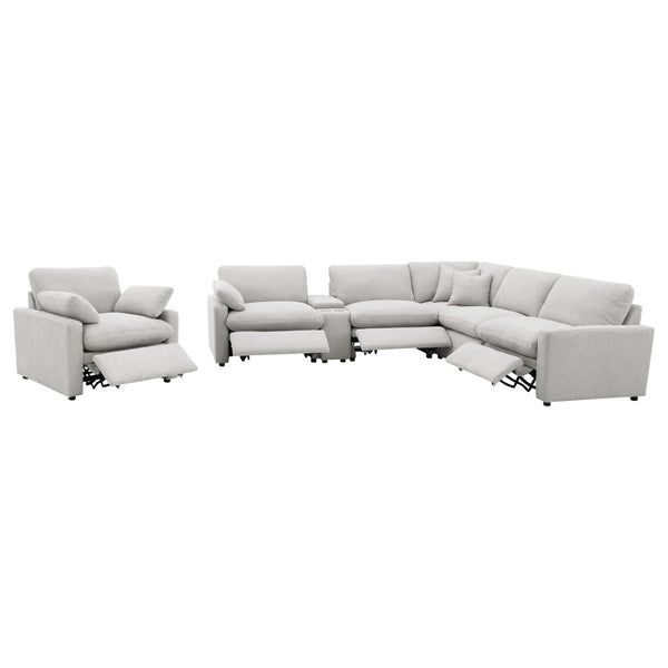 English Elm Hollander Modular Power Reclining Sectional with Storage Console for Living Rooms B062S01962