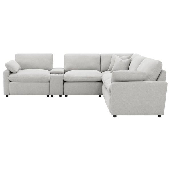 English Elm Hollander Modular Power Reclining Sectional with Storage Console for Living Rooms B062S01962