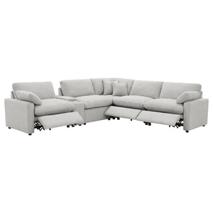 English Elm Hollander Modular Power Reclining Sectional with Storage Console for Living Rooms B062S01962