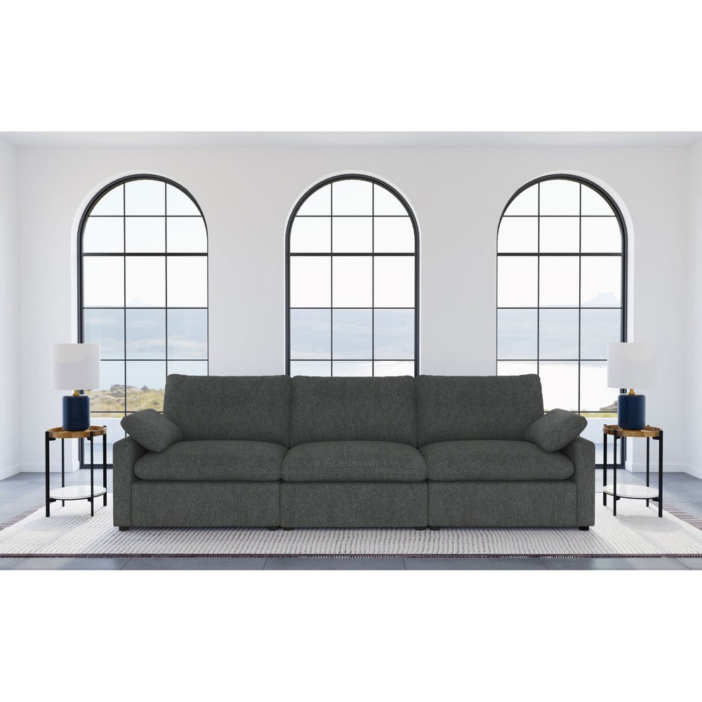 English Elm Hollander Power Reclining Sofa Wide Polyester Frame Modern Living Room Seating B062S01965