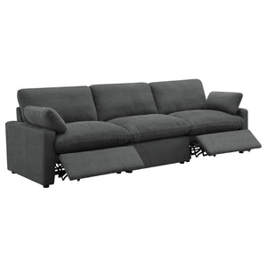 English Elm Hollander Power Reclining Sofa Wide Polyester Frame Modern Living Room Seating B062S01965