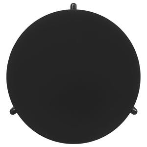 English Elm Lansing Round Matte Black Lacquer 3 Piece Living Room Occasional Table Set B062S01967