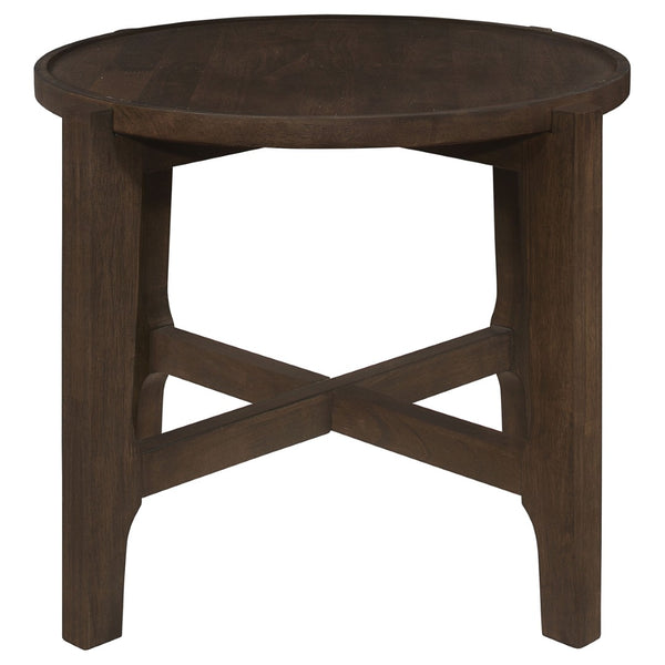 English Elm Milven Solid Hardwood 2 Piece Living Room Coffee and End Table Set with Dark Finish B062S01970