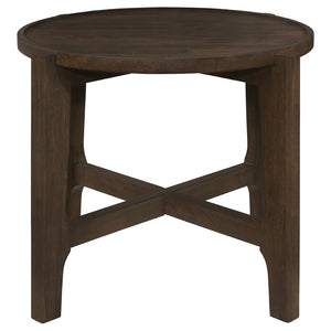 English Elm Milven Solid Hardwood 2 Piece Living Room Coffee and End Table Set with Dark Finish B062S01970