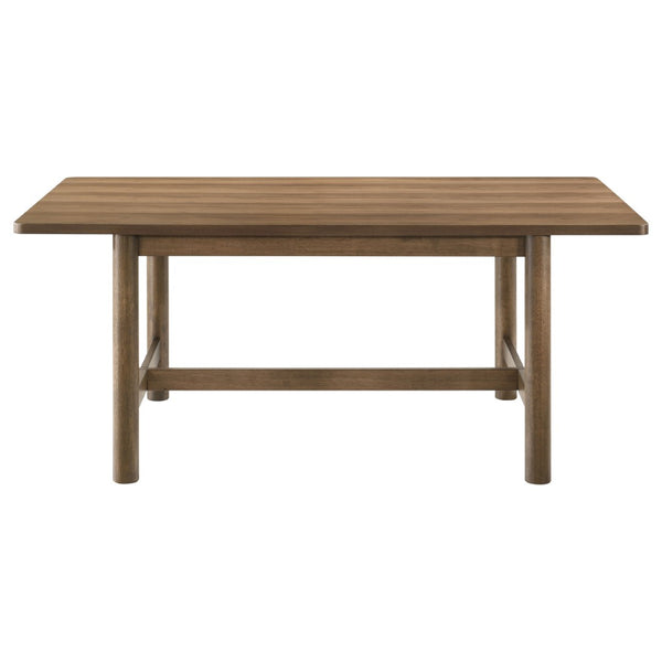 English Elm Graham Walnut Veneer Rectangular Dining Set with Upholstered Chairs for Five B062S01972