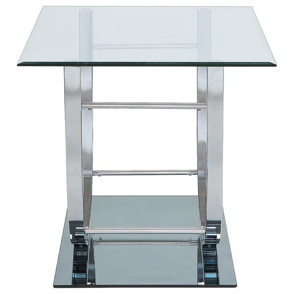 English Elm Garrett Glam 2-piece Mirrored Base Tempered Glass Living Room Table Set B062S01978