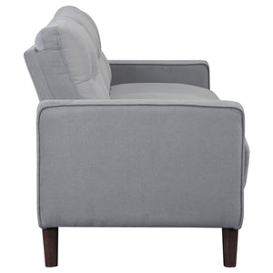 English Elm Harvey Mid-Century Sofa and Loveseat Set with Grid Tufting for Compact Living B062S01983