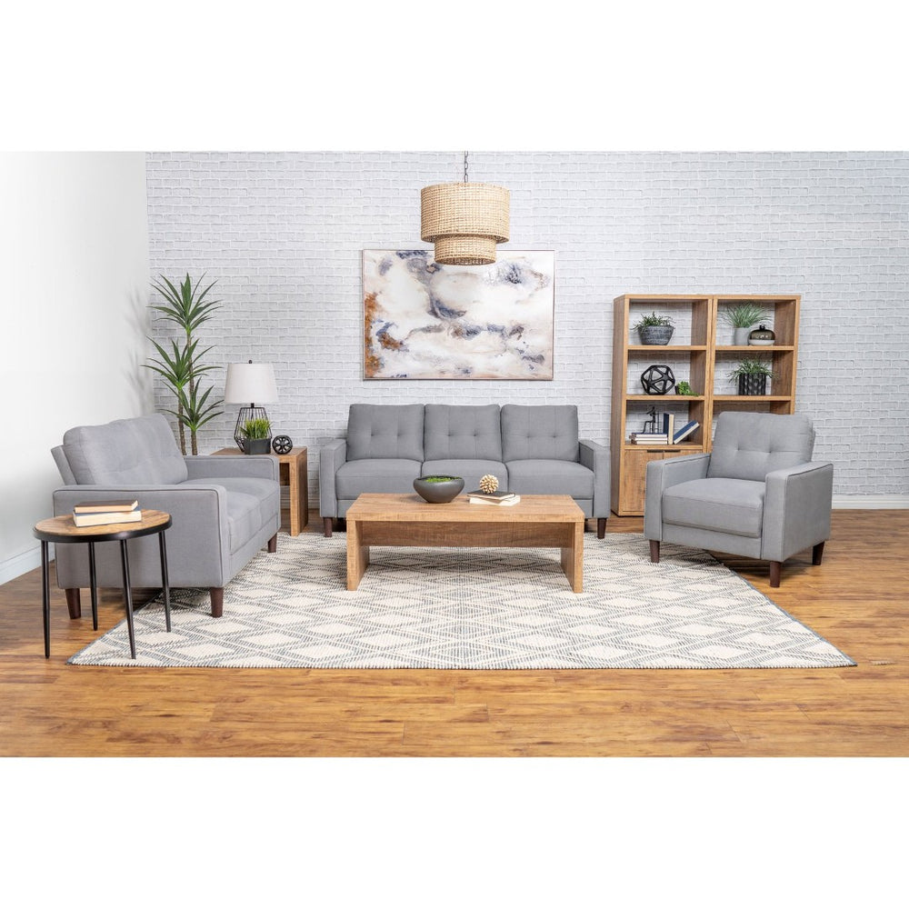 English Elm Harvey Mid-Century Tufted Sofa Set with Tapered Legs for a Polished Living Room B062S01984