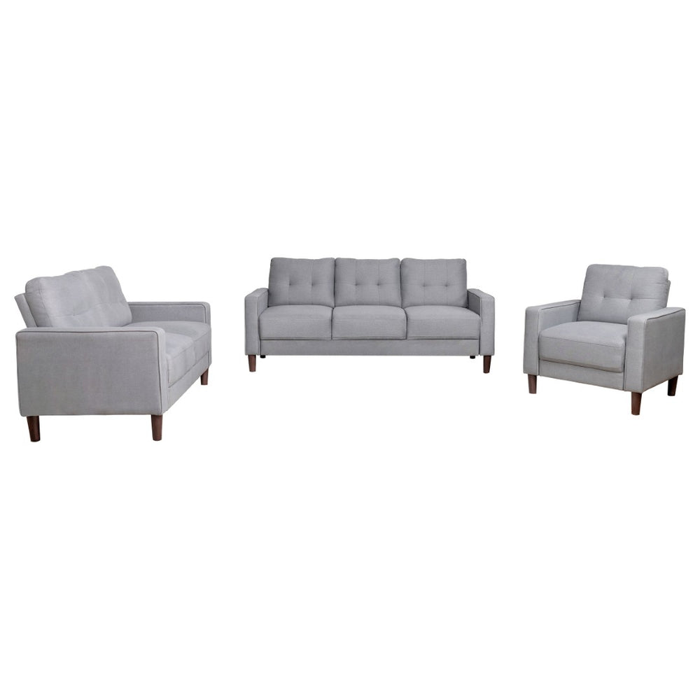 English Elm Harvey Mid-Century Tufted Sofa Set with Tapered Legs for a Polished Living Room B062S01984