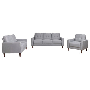 English Elm Harvey Mid-Century Tufted Sofa Set with Tapered Legs for a Polished Living Room B062S01984
