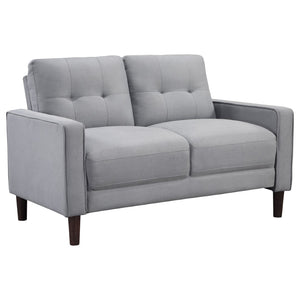 English Elm Harvey Mid-Century Tufted Sofa Set with Tapered Legs for a Polished Living Room B062S01984