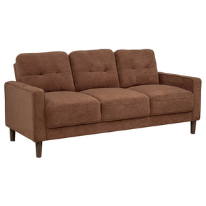 English Elm Heather Tufted Polyester Sofa Set with Track Arms Mid-Century Modern Living Room B062S01985