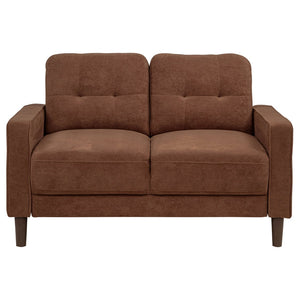English Elm Heather Tufted Polyester Sofa Set with Track Arms Mid-Century Modern Living Room B062S01985