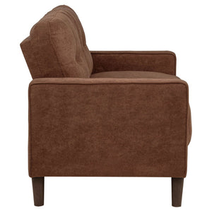 English Elm Heather Tufted Polyester Sofa Set with Track Arms Mid-Century Modern Living Room B062S01985