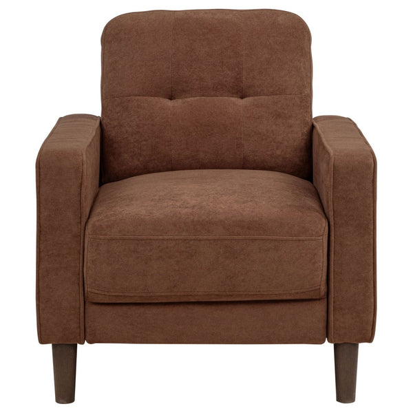 English Elm Heather Mid-Century Sofa Loveseat and Chair Set with Tufted Back Tapered Legs B062S01986