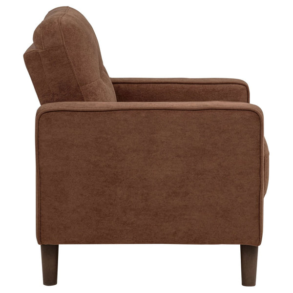 English Elm Heather Mid-Century Sofa Loveseat and Chair Set with Tufted Back Tapered Legs B062S01986
