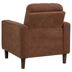 English Elm Heather Mid-Century Sofa Loveseat and Chair Set with Tufted Back Tapered Legs B062S01986