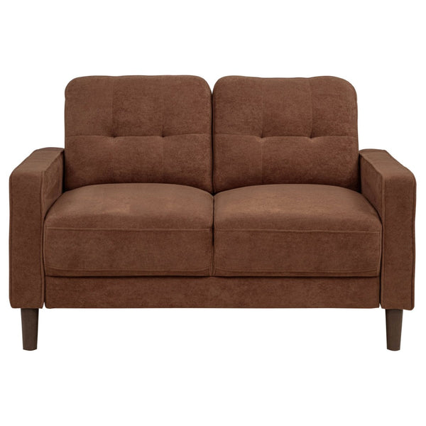 English Elm Heather Mid-Century Sofa Loveseat and Chair Set with Tufted Back Tapered Legs B062S01986