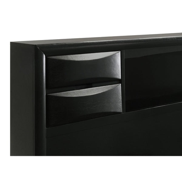 English Elm Palamino Modern Transitional Eastern King Bedroom Set with Bookcase Storage Bed B062S01994