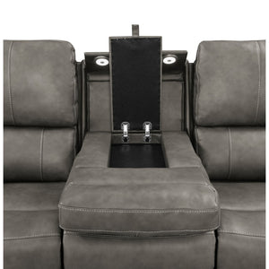 English Elm Boyce Power Reclining Sofa Set with Leatherette Upholstery and USB Charging Ports B062S01997