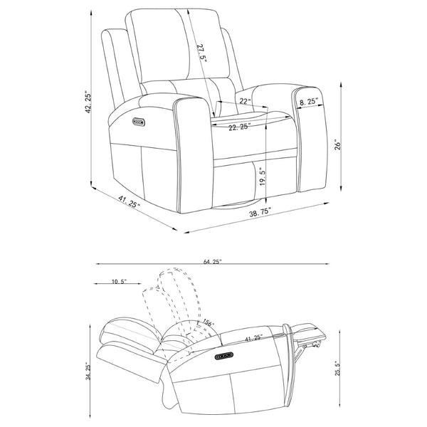 English Elm Boyce Power Reclining Sofa Set with Leatherette Upholstery and USB Charging Ports B062S01997