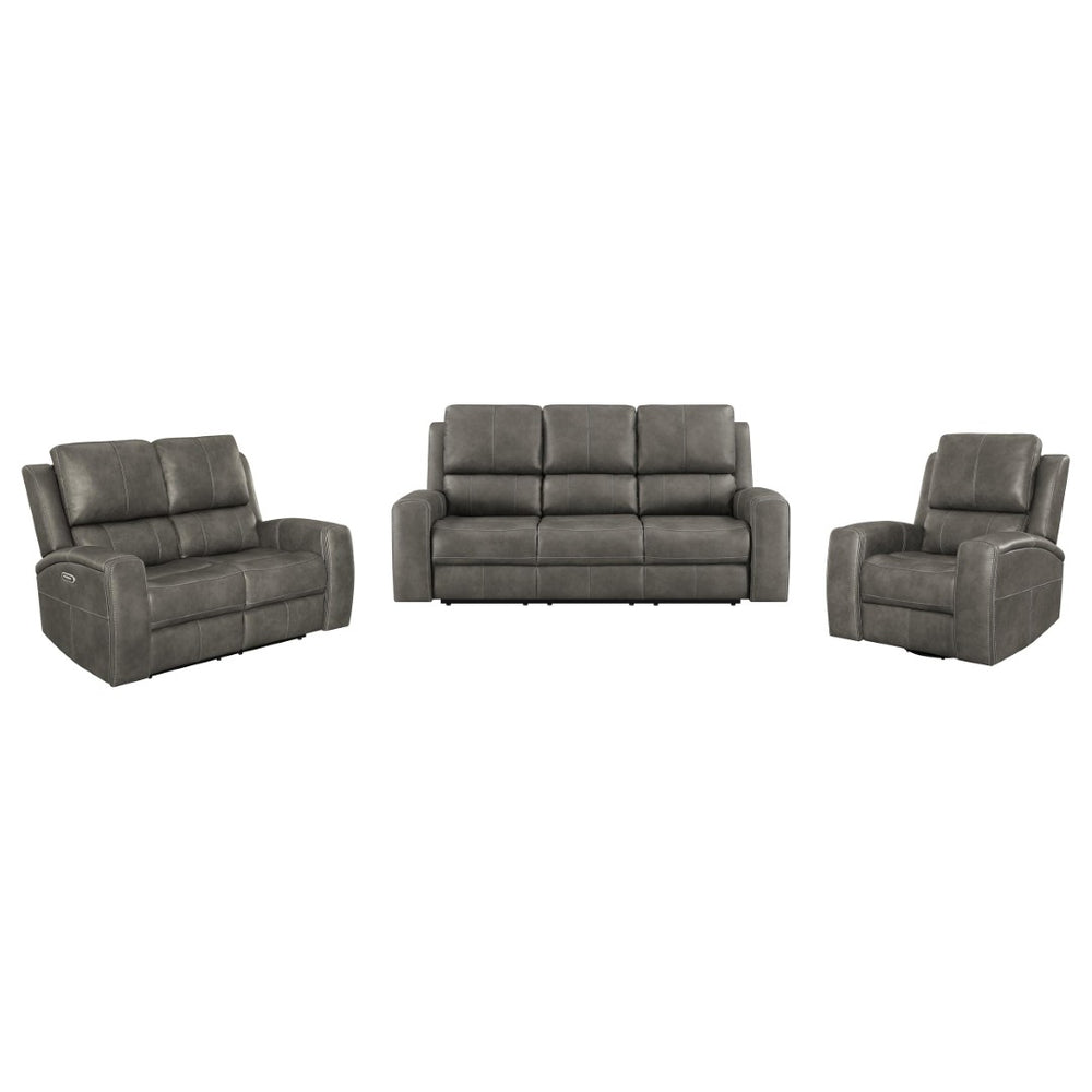 English Elm Boyce Power Reclining Sofa Set with Leatherette Upholstery and USB Charging Ports B062S01997