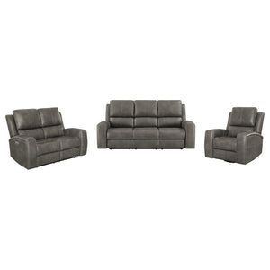 English Elm Boyce Power Reclining Sofa Set with Leatherette Upholstery and USB Charging Ports B062S01997