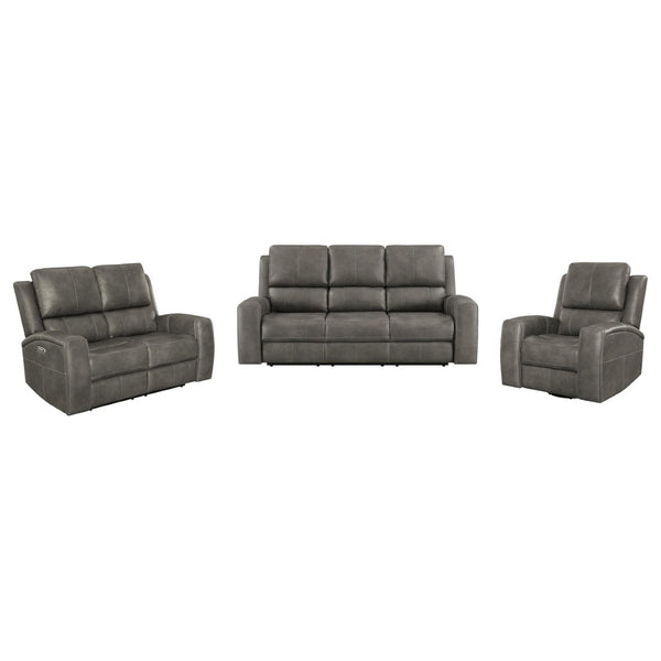 English Elm Boyce Power Reclining Sofa Set with Leatherette Upholstery and USB Charging Ports B062S01997