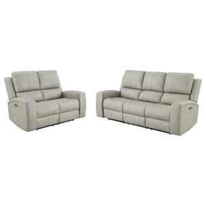 English Elm Boyce Triple Power Reclining Sofa Set Leatherette with USB Charging Ports B062S01998