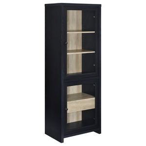 English Elm Kennison Three Piece Media Center with Glass Doors and Tower Storage for Large Tvs B062S02034