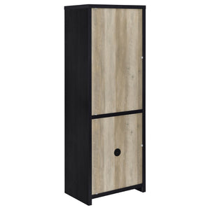 English Elm Kennison Three Piece Media Center with Glass Doors and Tower Storage for Large Tvs B062S02034