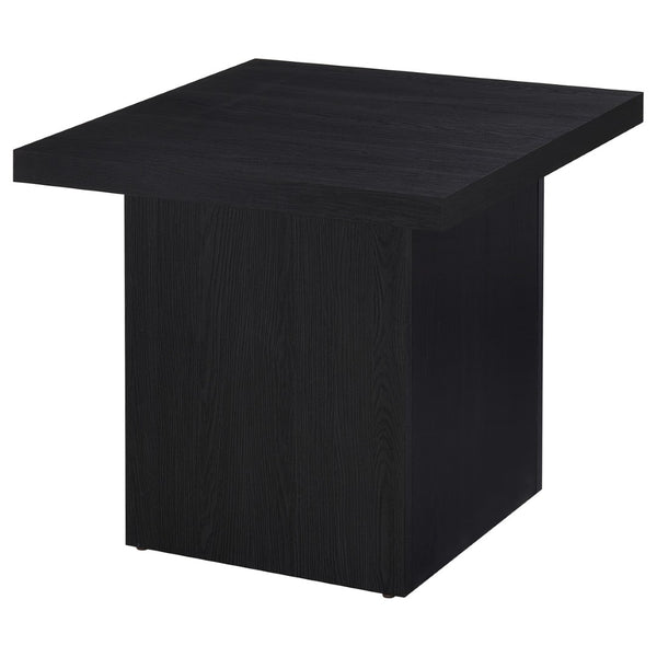 English Elm Eldridge Square Two Piece Coffee and End Table Set for Modern Living Rooms Black B062S02037