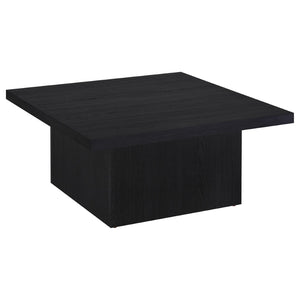 English Elm Eldridge Square Two Piece Coffee and End Table Set for Modern Living Rooms Black B062S02037