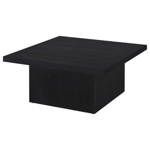 English Elm Eldridge Square Coffee Table Set with Matching End Tables for Modern Living Rooms Black B062S02038