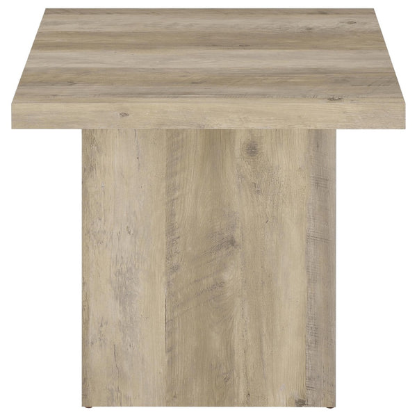 English Elm Eldridge Square Two Piece Coffee and End Table Set for Modern Living Rooms Distressed Pine B062S02039