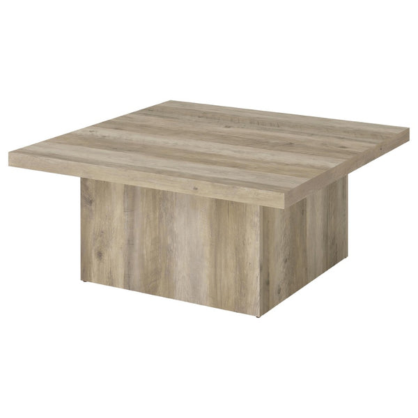 English Elm Eldridge Square Two Piece Coffee and End Table Set for Modern Living Rooms Distressed Pine B062S02039