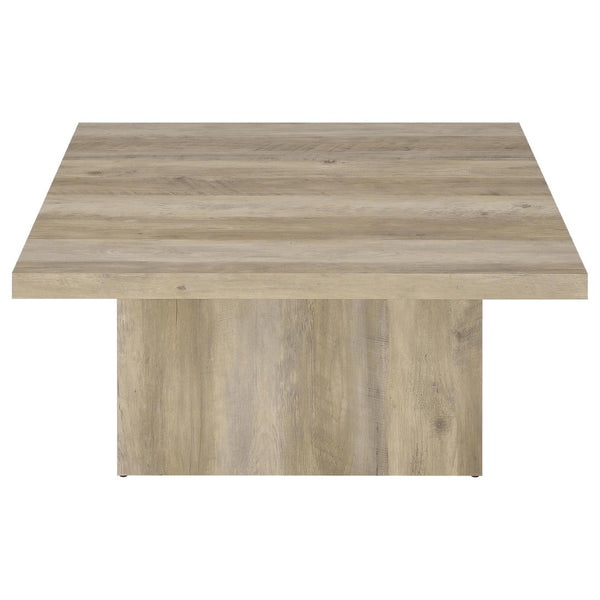 English Elm Eldridge Square Coffee Table Set with Matching End Tables for Modern Living Rooms Distressed Pine B062S02040