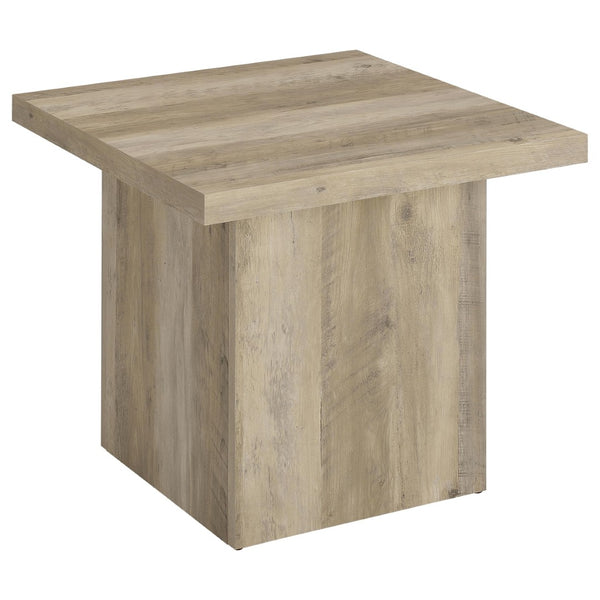 English Elm Eldridge Square Coffee Table Set with Matching End Tables for Modern Living Rooms Distressed Pine B062S02040