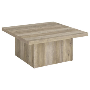 English Elm Eldridge Square Coffee Table Set with Matching End Tables for Modern Living Rooms Distressed Pine B062S02040
