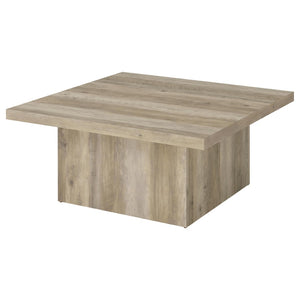 English Elm Eldridge Square Coffee Table Set with Matching End Tables for Modern Living Rooms Distressed Pine B062S02040
