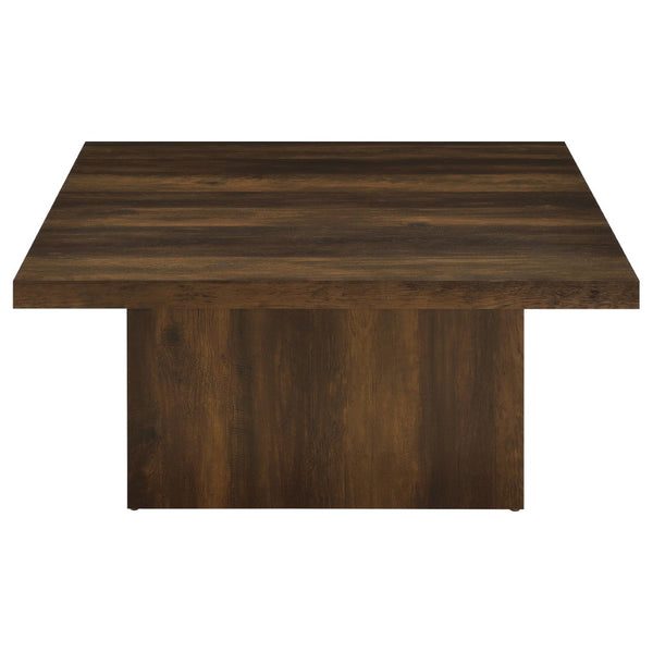 English Elm Eldridge Square Coffee Table Set with Matching End Tables for Modern Living Rooms Dark Pine B062S02042