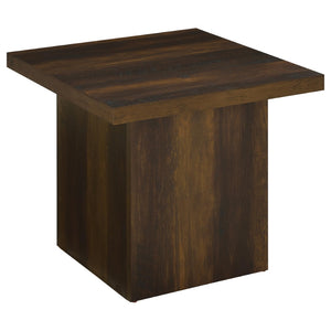 English Elm Eldridge Square Coffee Table Set with Matching End Tables for Modern Living Rooms Dark Pine B062S02042
