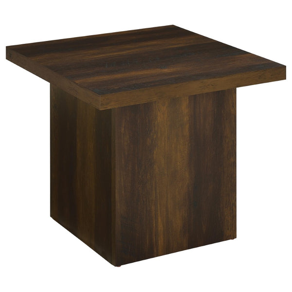 English Elm Eldridge Square Coffee Table Set with Matching End Tables for Modern Living Rooms Dark Pine B062S02042