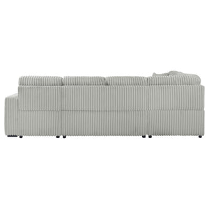 English Elm Thurston Corduroy Sleeper Sectional with Storage Chaise for Modern Living Rooms B062S02045